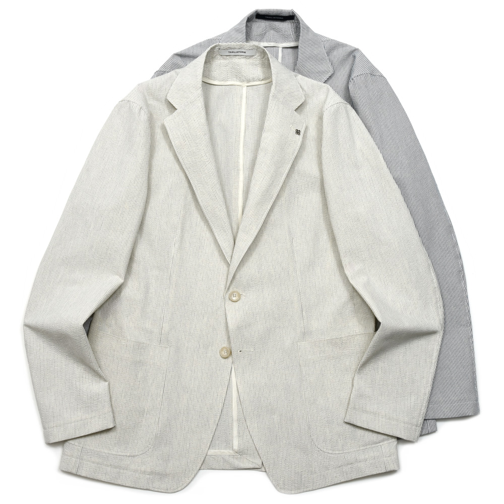 TAGLIATORE / タリアトーレ<br>G-LIGHT Gライト シアサッカーストライプ2Bジャケット G-LIGHT12K/340335 77061001011