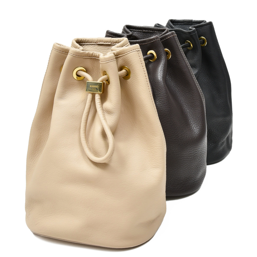 S.MANO / エス マーノ<br>シュリンクレザードローストリングバッグ SMN002 78461000035