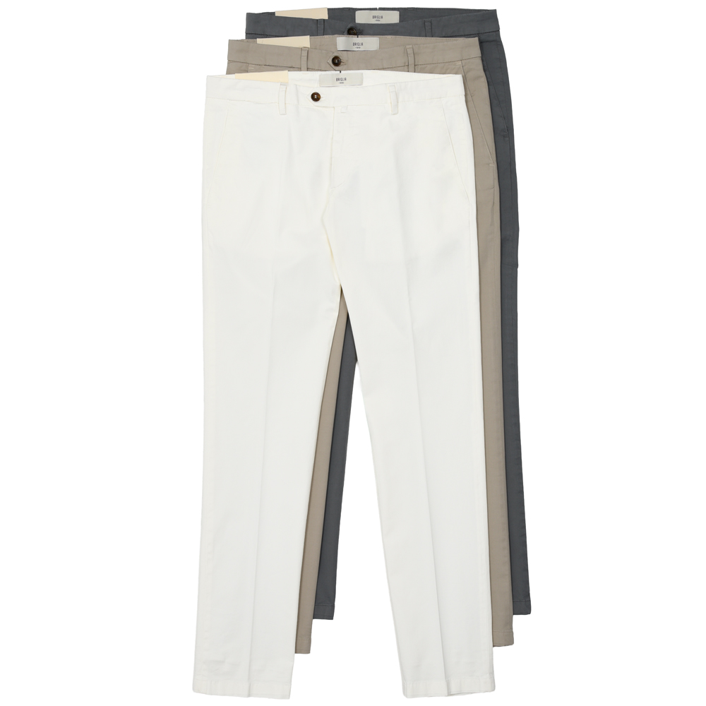 BRIGLIA1949 / ブリリア1949<br>ガーメントダイストレッチコットンテーパードパンツ BG04 73061002006