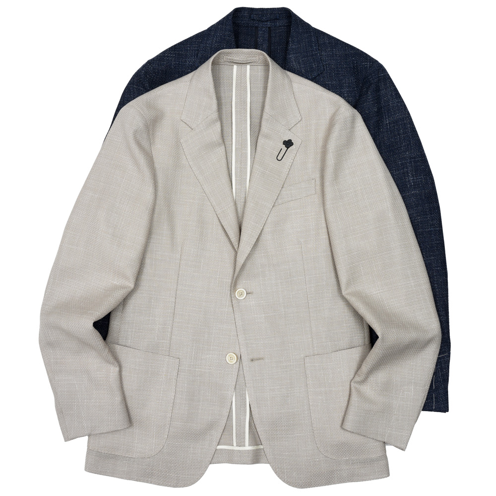 LARDINI / ラルディーニ<br>ROMAローマ ウールリネンシルクホップサック2Bジャケット 6116-A6202Q4523 77061000006
