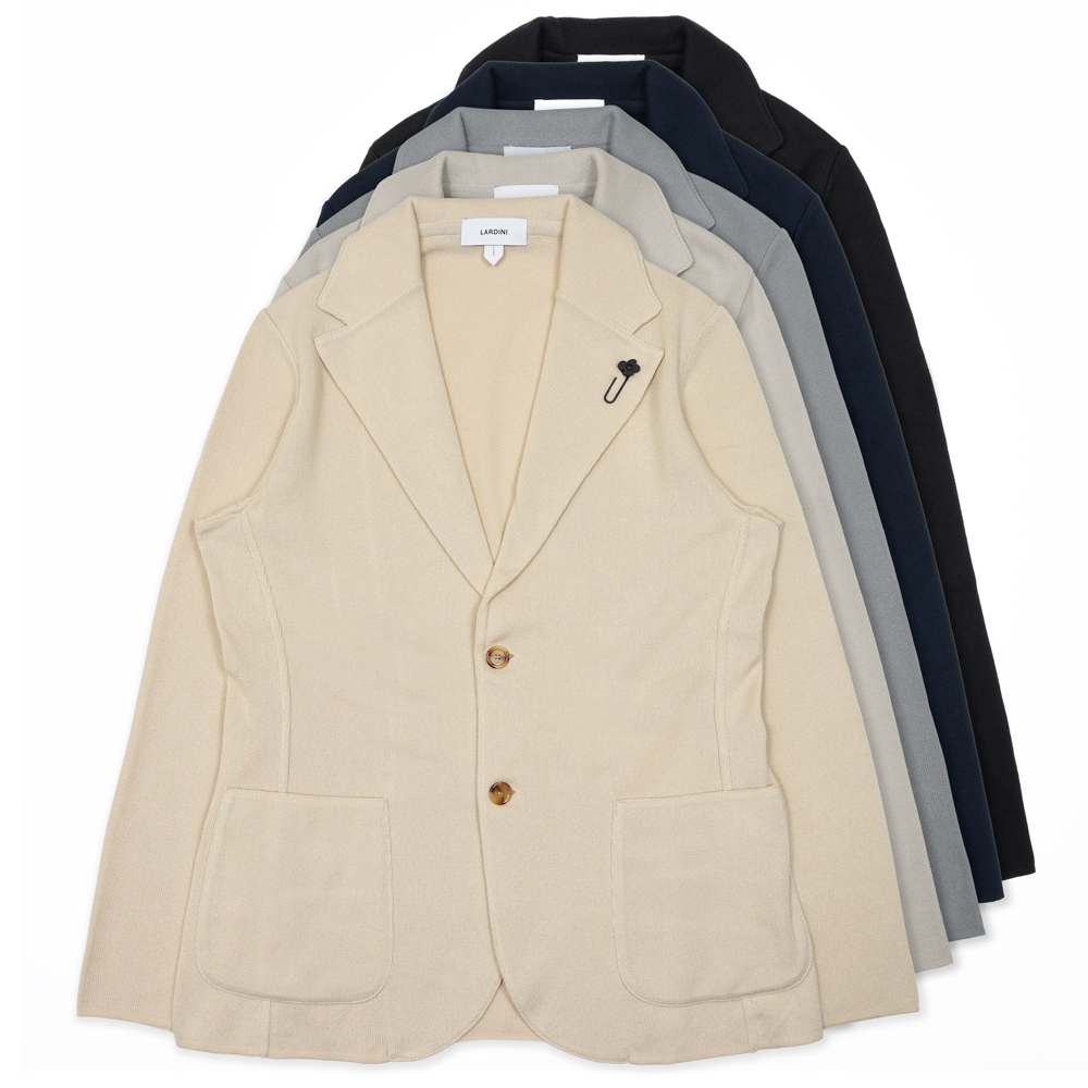 LARDINI / ラルディーニ<br>コットンミラノリブニットジャケット 6116-ALJM56000 76061000006