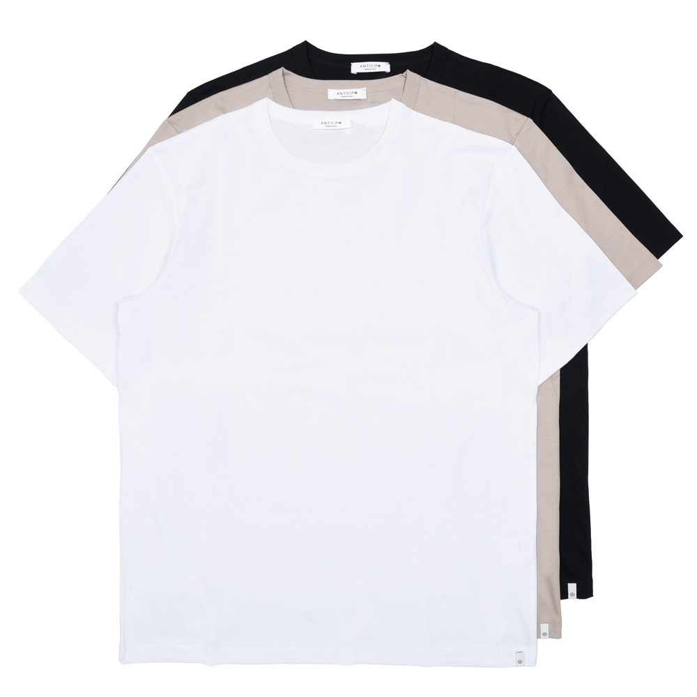 ANTICIPO / アンティーチポ<br>クルーネックS/Sカットソー CHIANTI extrafine silky 72161000004