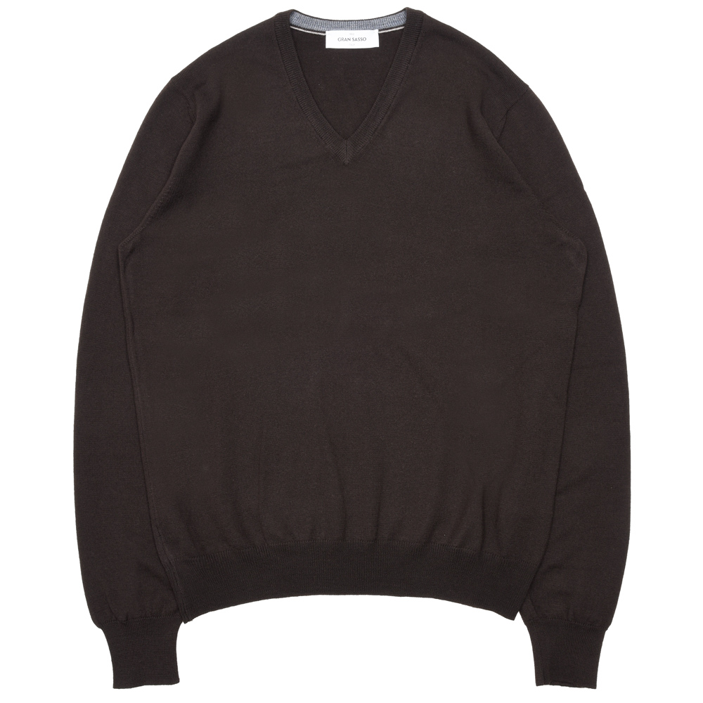 GRANSASSO / グランサッソ<br>12ゲージメリノウールVネックニット 55115/14290 76062002003
