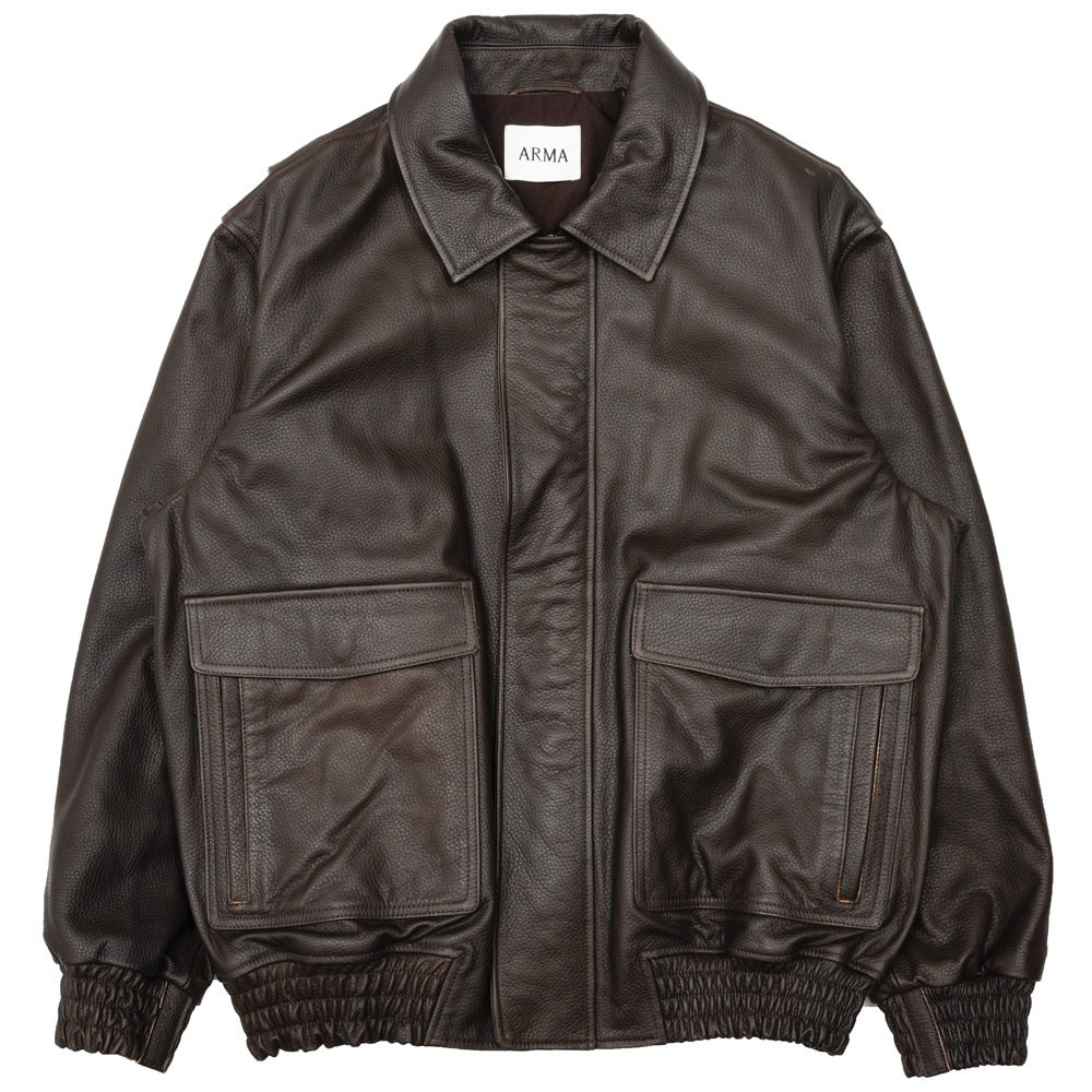 ARMA / アルマ<br>ヴィンテージレザーボンバージャケット BARI 74262002037