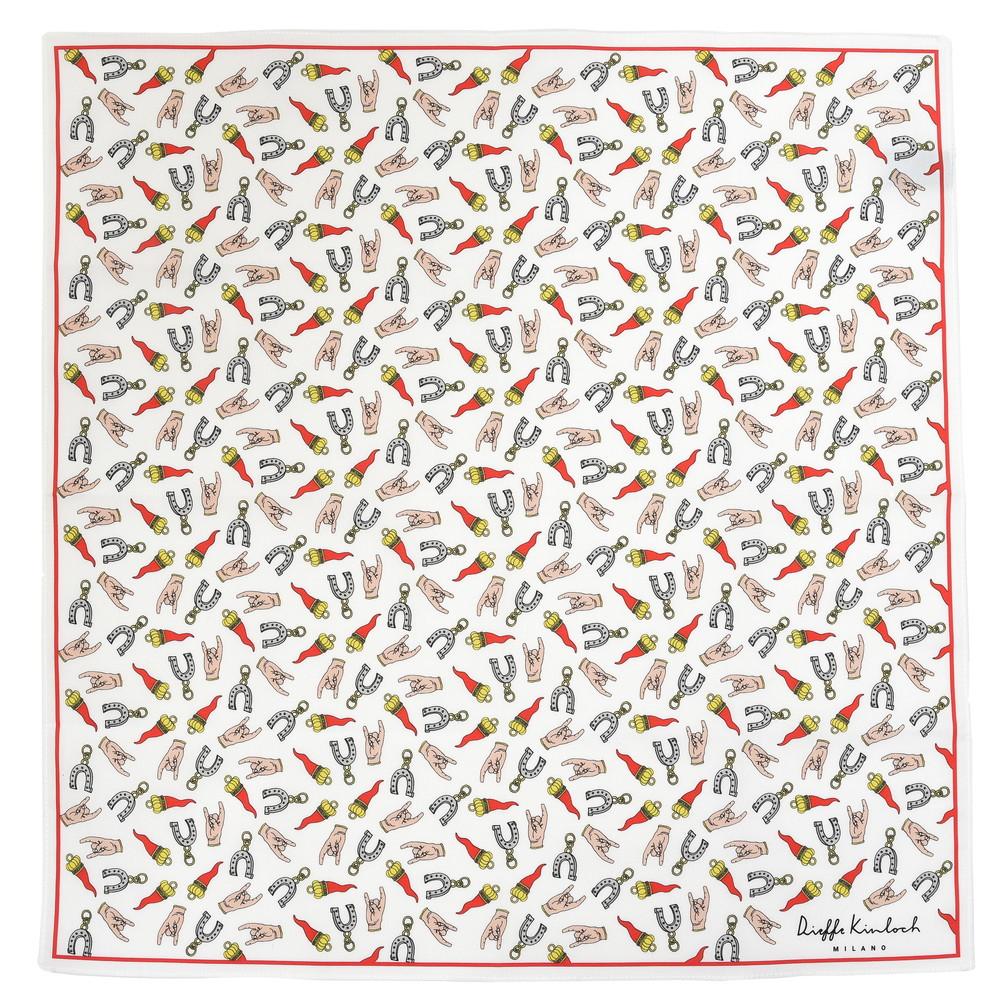 Dieffe Kinloch / ディエッフェ キンロック<br>コットンプリントハンカチーフ 79021013017