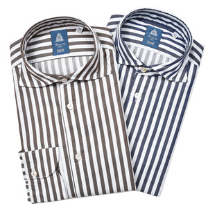 Finamore／フィナモレ／ロンドンストライプ／オックスフォード／サックス／M Finamore／フィナモレ／ロンドンストライプ／オックスフォード